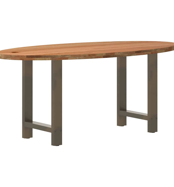 Esstisch Hellbraun 180x90x74 cm Massivholz Eiche Oval