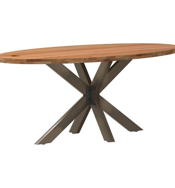 Esstisch Hellbraun 180x90x74 cm Massivholz Eiche Oval