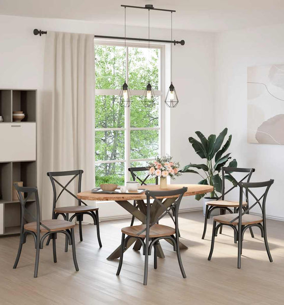 Esstisch Hellbraun 180x90x74 cm Massivholz Eiche Oval