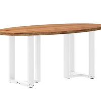 Esstisch Hellbraun 180x90x74 cm Massivholz Eiche Oval