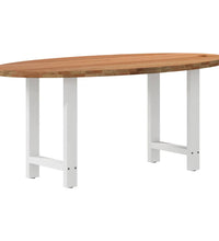 Esstisch Hellbraun 180x90x74 cm Massivholz Eiche Oval