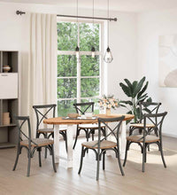 Esstisch Hellbraun 180x90x74 cm Massivholz Eiche Oval