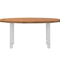 Esstisch Hellbraun 180x90x74 cm Massivholz Eiche Oval
