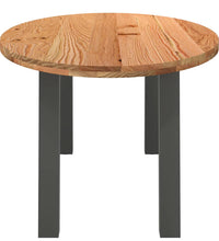 Esstisch Hellbraun 220x100x74 cm Massivholz Eiche Oval