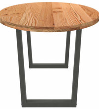 Esstisch Hellbraun 220x100x74 cm Massivholz Eiche Oval