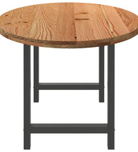 Esstisch Hellbraun 220x100x74 cm Massivholz Eiche Oval