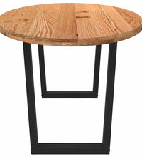 Esstisch Hellbraun 220x100x74 cm Massivholz Eiche Oval