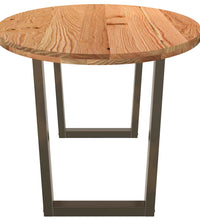 Esstisch Hellbraun 220x100x74 cm Massivholz Eiche Oval