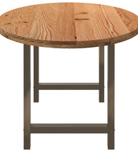 Esstisch Hellbraun 220x100x74 cm Massivholz Eiche Oval