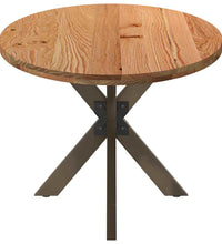Esstisch Hellbraun 220x100x74 cm Massivholz Eiche Oval