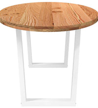 Esstisch Hellbraun 220x100x74 cm Massivholz Eiche Oval