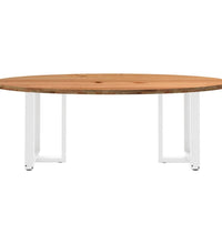 Esstisch Hellbraun 220x100x74 cm Massivholz Eiche Oval