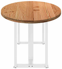 Esstisch Hellbraun 220x100x74 cm Massivholz Eiche Oval
