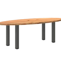 Esstisch Hellbraun 240x100x74 cm Massivholz Eiche Oval