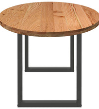 Esstisch Hellbraun 240x100x74 cm Massivholz Eiche Oval