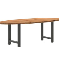 Esstisch Hellbraun 240x100x74 cm Massivholz Eiche Oval