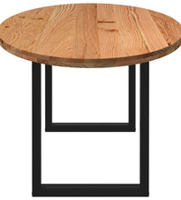 Esstisch Hellbraun 240x100x74 cm Massivholz Eiche Oval