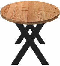 Esstisch Hellbraun 240x100x74 cm Massivholz Eiche Oval