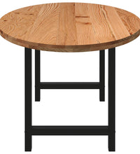 Esstisch Hellbraun 240x100x74 cm Massivholz Eiche Oval