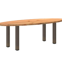 Esstisch Hellbraun 240x100x74 cm Massivholz Eiche Oval