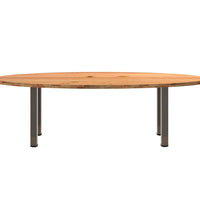 Esstisch Hellbraun 240x100x74 cm Massivholz Eiche Oval