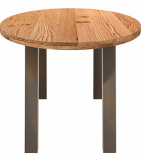 Esstisch Hellbraun 240x100x74 cm Massivholz Eiche Oval