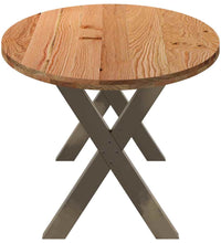 Esstisch Hellbraun 240x100x74 cm Massivholz Eiche Oval