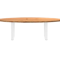 Esstisch Hellbraun 240x100x74 cm Massivholz Eiche Oval