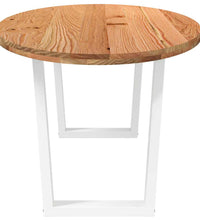 Esstisch Hellbraun 240x100x74 cm Massivholz Eiche Oval