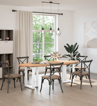 Esstisch Hellbraun 240x100x74 cm Massivholz Eiche Oval