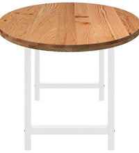 Esstisch Hellbraun 240x100x74 cm Massivholz Eiche Oval