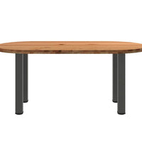 Esstisch Hellbraun 180x90x74 cm Massivholz Eiche Oval