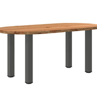 Esstisch Hellbraun 180x90x74 cm Massivholz Eiche Oval