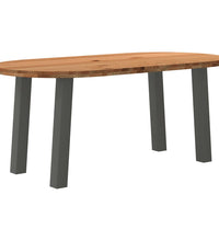 Esstisch Hellbraun 180x90x74 cm Massivholz Eiche Oval