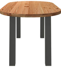 Esstisch Hellbraun 180x90x74 cm Massivholz Eiche Oval