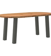 Esstisch Hellbraun 180x90x74 cm Massivholz Eiche Oval