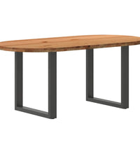 Esstisch Hellbraun 180x90x74 cm Massivholz Eiche Oval