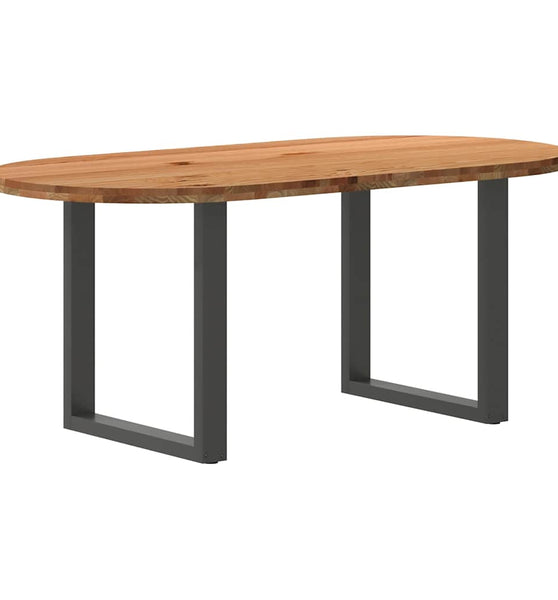 Esstisch Hellbraun 180x90x74 cm Massivholz Eiche Oval