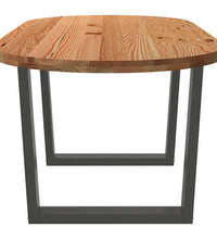 Esstisch Hellbraun 180x90x74 cm Massivholz Eiche Oval