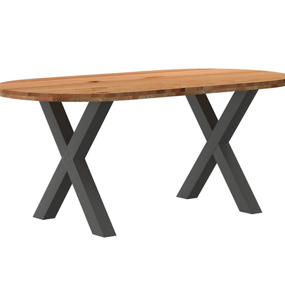 Esstisch Hellbraun 180x90x74 cm Massivholz Eiche Oval