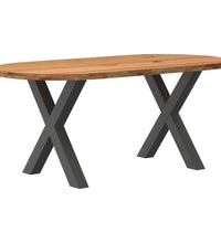 Esstisch Hellbraun 180x90x74 cm Massivholz Eiche Oval