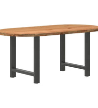 Esstisch Hellbraun 180x90x74 cm Massivholz Eiche Oval