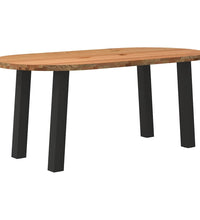 Esstisch Hellbraun 180x90x74 cm Massivholz Eiche Oval