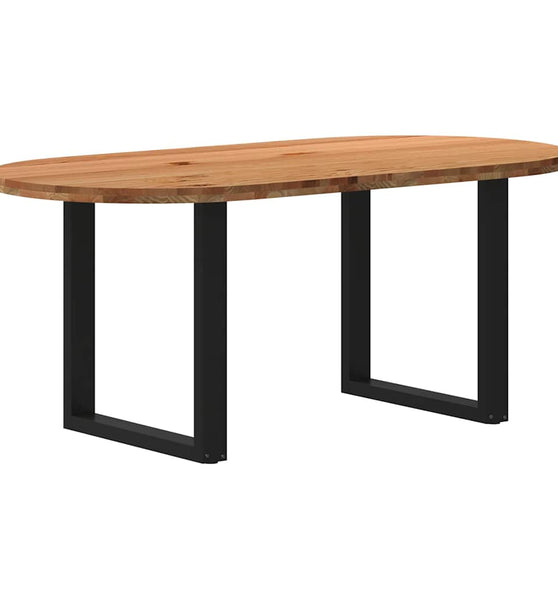 Esstisch Hellbraun 180x90x74 cm Massivholz Eiche Oval