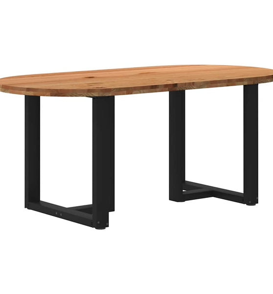 Esstisch Hellbraun 180x90x74 cm Massivholz Eiche Oval