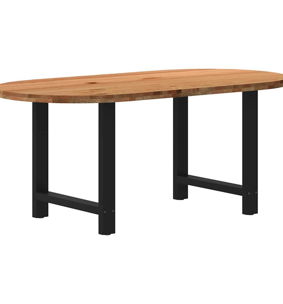 Esstisch Hellbraun 180x90x74 cm Massivholz Eiche Oval