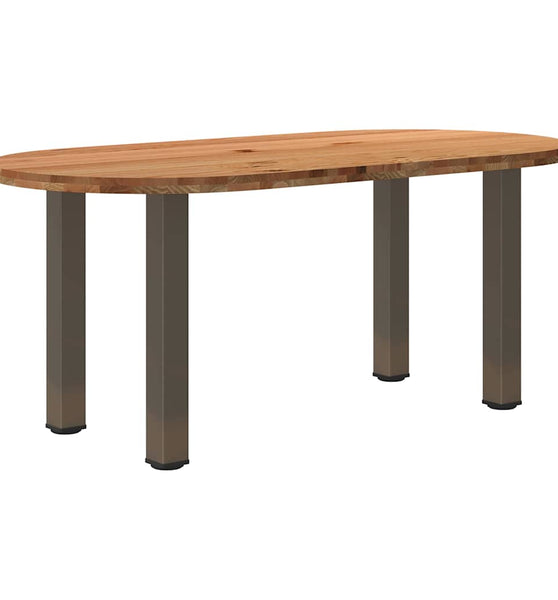 Esstisch Hellbraun 180x90x74 cm Massivholz Eiche Oval