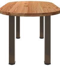 Esstisch Hellbraun 180x90x74 cm Massivholz Eiche Oval