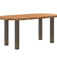 Esstisch Hellbraun 180x90x74 cm Massivholz Eiche Oval