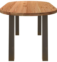 Esstisch Hellbraun 180x90x74 cm Massivholz Eiche Oval